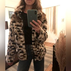 Rebecca Paige Camo Sherpa Jacket